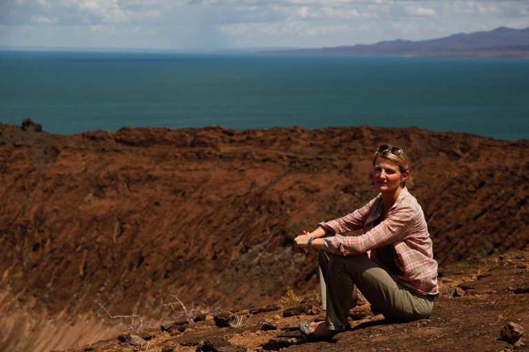 Dr. Louise Leakey at Nabiyotum (Photo credit- Mikey Carr-Hartley)