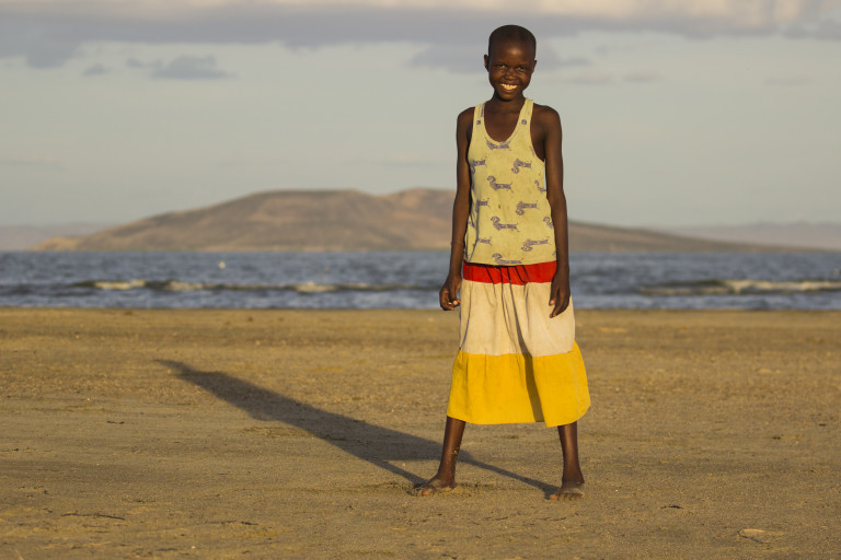 Young girl on the shores of Lake Turkana (Photo credit- Lorna Buchanan-Jardine)